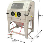 Industrial sand blaster cabinet 990L with large front opening WITH FREE AIR FILTERATION DUST COLLECTOR VACCUM