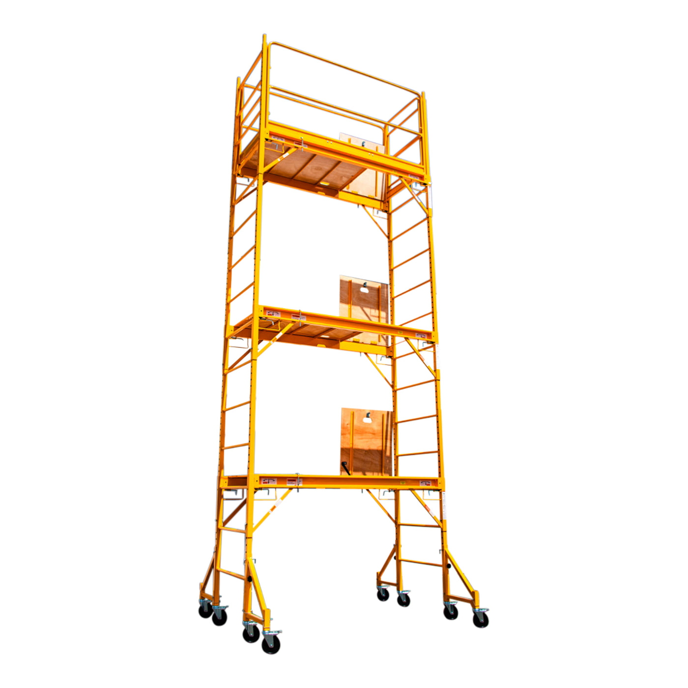 SCAFFOLDING 18 FT HEIGHT W/GUARD RAIL & OUTRIGGERS #SCAF-18HP WITH SAFECLIMB HATCH PLATFORMS